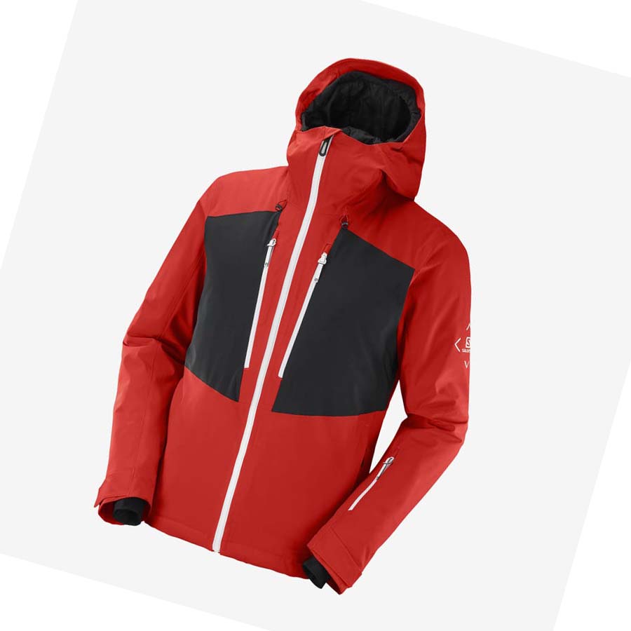 Chaquetas De Esquí Salomon HIGHLAND Hombre Rojos | MX 3344FDN